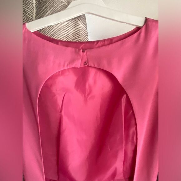 Literature Noir  Mini Dress Womens Size XS Pink Chic Cocktail with Open Back New - Picture 3 of 15